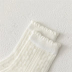 5Pairs/set Children Mesh Socks For 2-12Years Girls Summer Thin Breathable Kids Socks Sweet Fashion White Princess Lace Sock New
