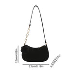 Mini Women Shoulder Bags Fashion Felt Women's Bag Advanced Design Underarm Handbags Mini Saddle Bag
