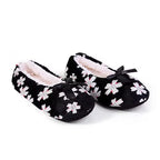 Mntrerm Warm At Home Woman Slippers Cotton Shoes Plush Female Floor Shoes Non-slip Indoor Bow Tie Dots Shoes Woman Home Slipper