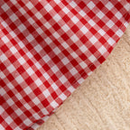 Red Checkered Baby Girl Dress Summer New Cute Strawberry Children'S Clothing (9 Months -4 Years Old)