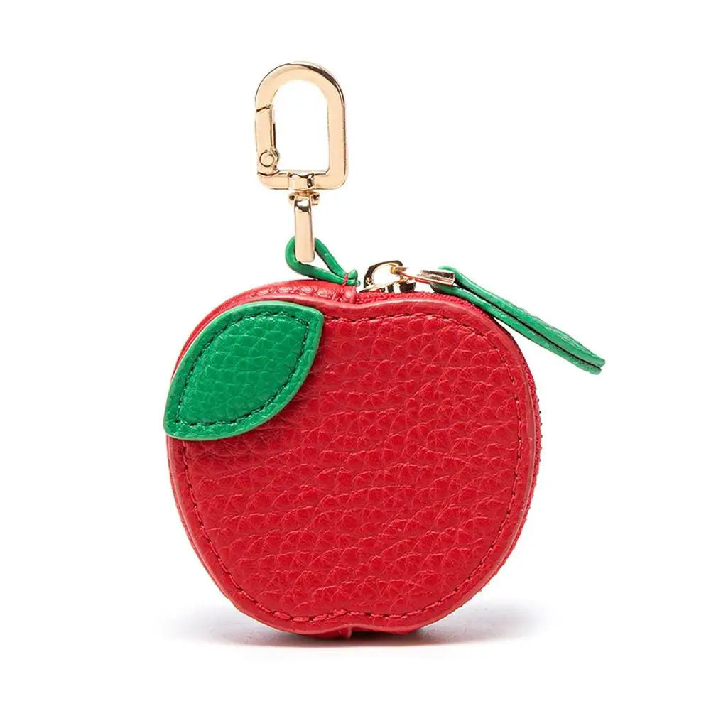 Fruit Coin Purse Cherry Blueberry Design Fruit Charm Coin Purse Cute PU Leather Pendant Keychain Earphone Bag Mini Storage Bag