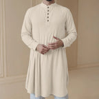 Men'S New Muslim Middle Arabic Men'S Button Down Cotton And Linen Shirts Muslim Robes Stylis Male Clothes Stylis Male Clothes