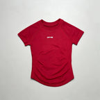 DFHE Women Breathable Sports T Shirt Short Sleeve Round Neck Elastic Casual Tops For Gym Yoga Running Fitness