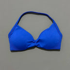 HISTELLO Sports Bra Push Up Strappy Sexy Open Back Gym Crop Top Removable Cups Women Workout Clothing Gym Top Halter Sport Bra