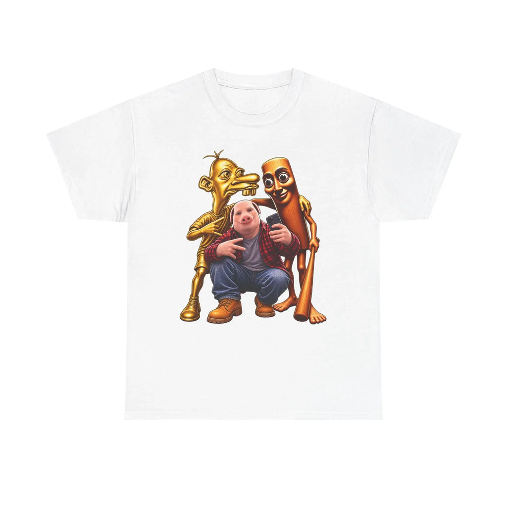 Tung Tung Tung Sahur, John Pork, and Neegy Funny Meme Graphic T-Shirt ...