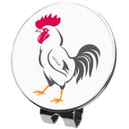 Golf Ball Marker - Rooster Pattern Golf Marker with Magnetic Hat Clip Novelty Gift - Gifts for Golf Lovers Golfer Men Friends