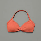 HISTELLO Sports Bra Push Up Strappy Sexy Open Back Gym Crop Top Removable Cups Women Workout Clothing Gym Top Halter Sport Bra