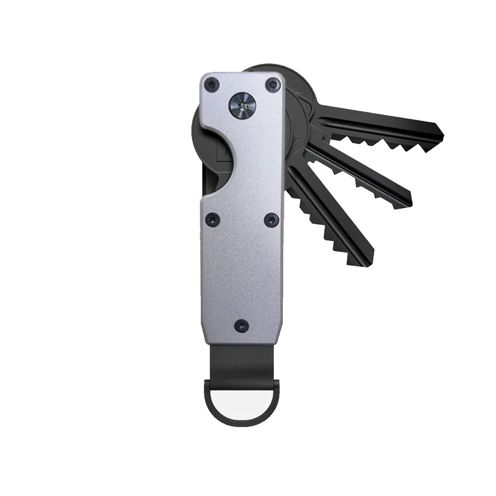 Key Organizer Compact Holder Metal Key Chain Minimalist Key Case Holder for Keychain Secures 2-6 Keys