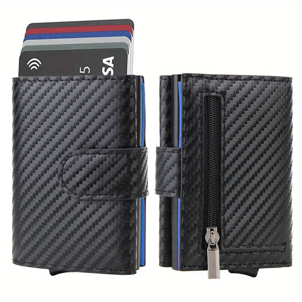Rfid PU Leather Men Wallets Credit Card Holder Trifold Wallet Card Case Smart Slim Thin Coin Pocket Wallet for Daily Use