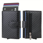 Rfid PU Leather Men Wallets Credit Card Holder Trifold Wallet Card Case Smart Slim Thin Coin Pocket Wallet for Daily Use