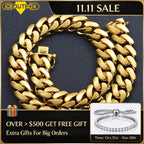 New Hip Hop Jewelry 20mm Heavy Luxury 18K Real Gold Plated Custom Solid Cuban Miami Cuban Link Chain Necklace For Men Wholesale