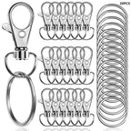 20pcs Swivel Lobster Clasp with Key Ring 10pcs Key Chain 10pcs Key Ring Lanyard Clip Keychains Decoration DIY Crafts 32mm/1.25in