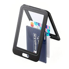 Plastic Vertical Card Bag, Black Id Card, Credit Card, Key Card Protection Cover Vertical Card Holder With Double-Sided Hard