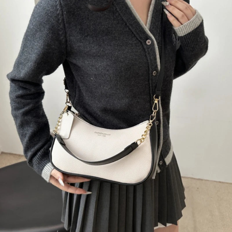 Ladies' Shoulder Bag - Trendy and Fashionable Underarm Crescent Bag, Large Capacity Commuting Crossbody Women's Bag