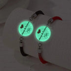 New Moon and Sun Love Time Gem Glow Couple Bracelet - Hand-woven Rope for Couples