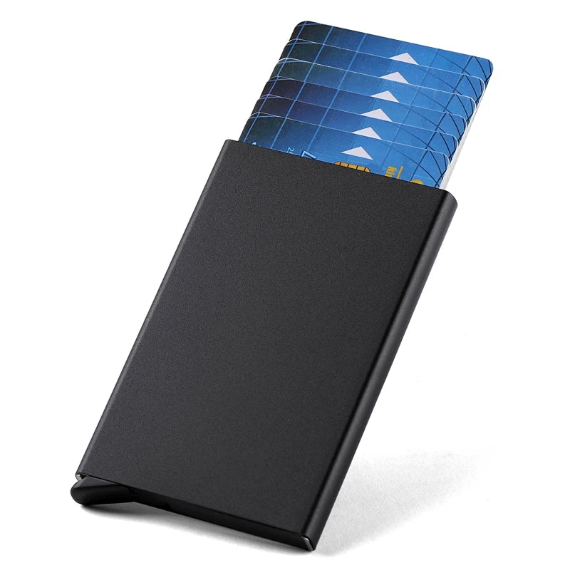 ID Credit Bank Card Holder Wallet Luxury Brand Men Women Anti Rfid Blocking Protected Magic  Slim Mini Small Money Wallets Case