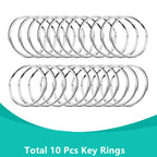 20pcs Swivel Lobster Clasp with Key Ring 10pcs Key Chain 10pcs Key Ring Lanyard Clip Keychains Decoration DIY Crafts 32mm/1.25in