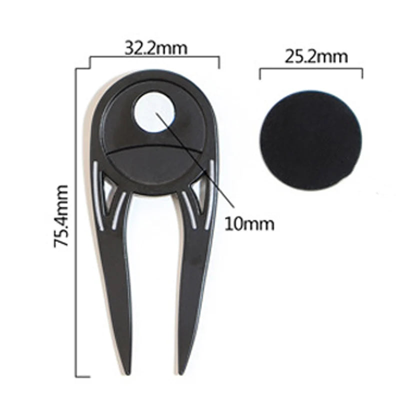 1 Pc Golf Greens Fork Turf Repair Tools Golf Divot Tool Position Marker Outdoor Sports Metal Durable Golf Accessories Supplies