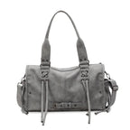 Retro Motorcycle Handbag Women Horizontal Tote Storage Tassel Design Pillow Shoulder Bag Trendy Large Capacity Soft Underarm Bag