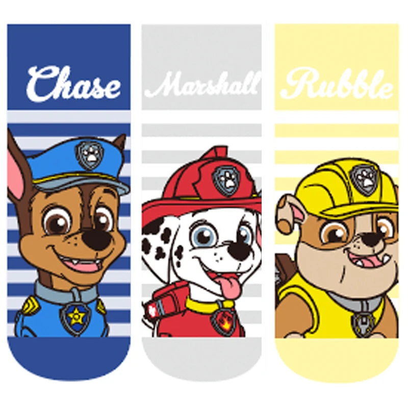 100% Genuine Paw Patrol 3Pairs Baby Spring Autumn Summer Knitted Socks Skye Everest Liberty Chase Marshall Rubble Rocky Age 3-7T