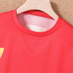 2025 Youth and Children Red and Green Splicing Color No. 7 Legend Quick-drying Sports Football Suit Set