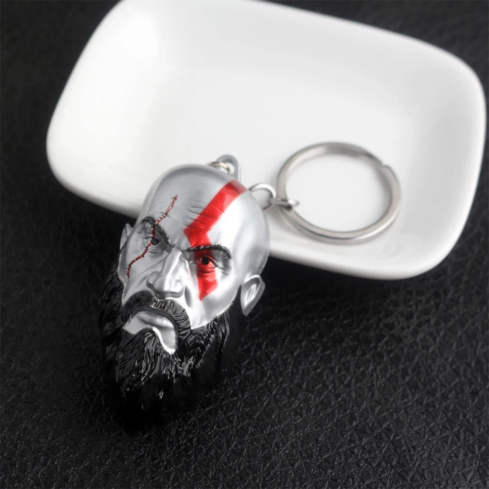 New God of War 5 Ragnarok Keychain Thor's Hammer Mjolnir Key Chain Levitan's Axe Keyring Blades of Exile Chaos Game Accessories