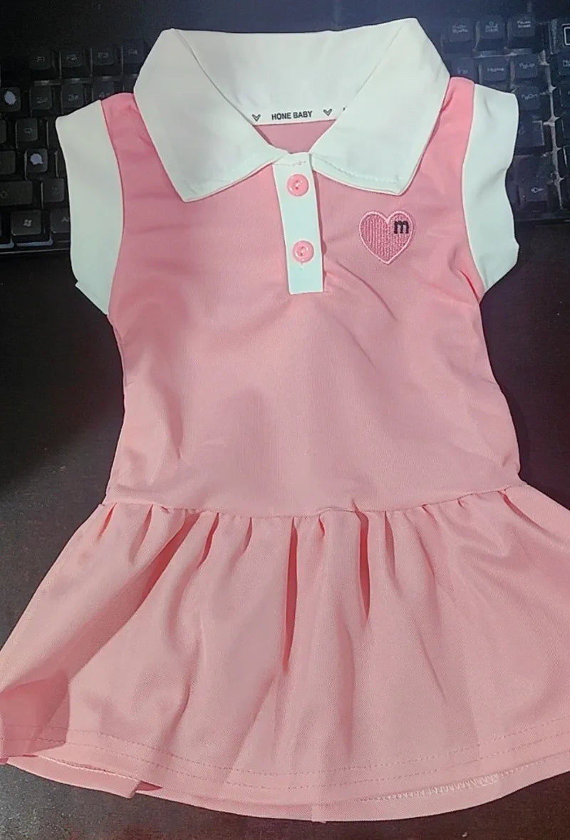 Children Dress Spring Summer Turn-Down Collar Kids Clothes Fashion Toddler Baby Girls Clothing Summer Dress Girl Clothes