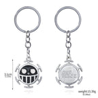 One Piece Luffy Straw Hat Keychain Rotatable Zoro Skull Metal Pendant Role-Playing Decorative Accessories Fan Jewelry Gift