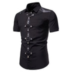Men's Short Sleeved Shirt Costume Nightclub Cosplay Men's cotton shirt