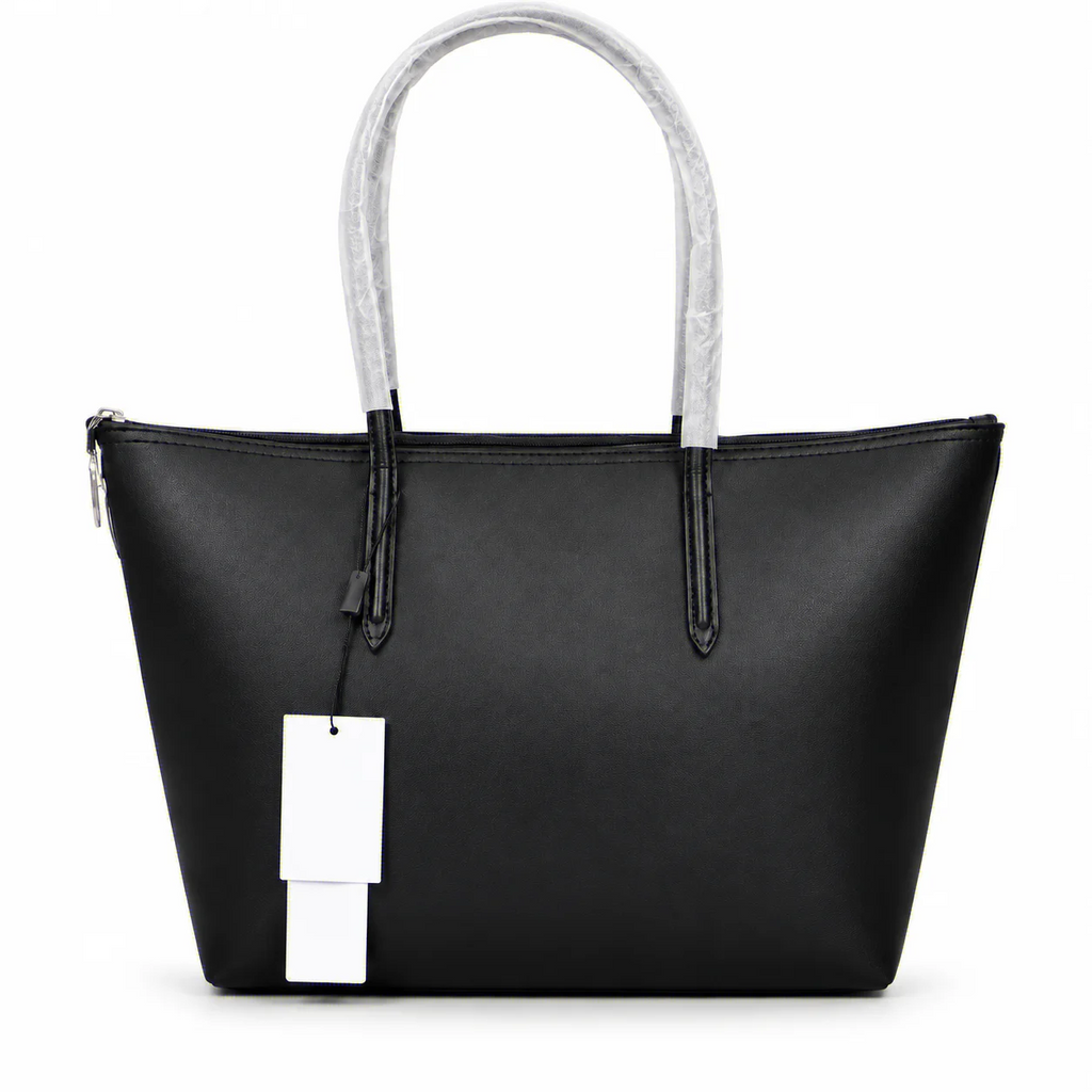 HTMCK Women Large Capacity Tote Bag, Waterproof PU Simple Solid Color Shoulder Handbag, Casual Commuter Shopping Travel Bag