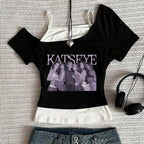 Katseye cropped top shoujo gothic funny graphic clearance sales 2000s tshirt kawaii cute meme baddie streetwear