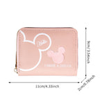 2024 new Japanese and Korean cute cartoon short wallet female mini large-capacity portable student zipper coin purse
