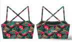 Cross Back Sports Bra | Tropical Assassin