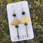 Stone + Brass Earrings