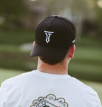 Iconic T 5 Panel Snapback Hat - Black