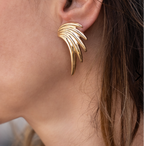 Brass Wing Unique Statement Earrings