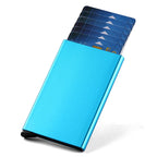 ID Credit Bank Card Holder Wallet Luxury Brand Men Women Anti Rfid Blocking Protected Magic  Slim Mini Small Money Wallets Case