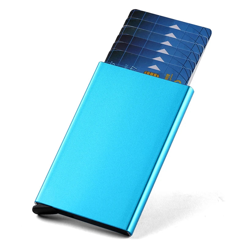 ID Credit Bank Card Holder Wallet Luxury Brand Men Women Anti Rfid Blocking Protected Magic  Slim Mini Small Money Wallets Case