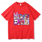 THE AMAZING DIGITAL CIRCUS Print T-Shirt Men Women Casual High Quality Pomni The Jester Ramen T-Shirts Cotton Short Sleeve Tees