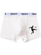 5 pieces mixed boys underwear 8-14 years old soft breathable solid color comfortable football player boy boxer briefs 95% cotton