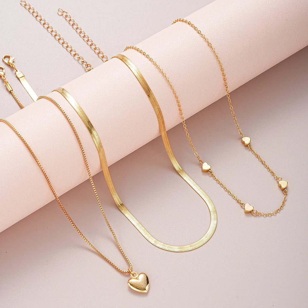 54 Pcs/Set Vintage Elegant Pearl Earrings Ring Heart Pendant Necklace Bracelet For Women Boho Daily Wear Jewelry Set Gifts 2024