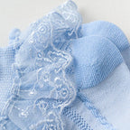 10 Pairs Girls Lace Ruffle Socks Cotton Breathable Comfy Adorable Princess-Style Kids Dance-Ready Socks with Frilly Trim