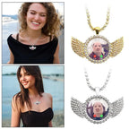 John Pork is Calling Answer Call Phone Humor Funny Pig Lover Graphic The moon Necklace Angel Wings Pendant Necklace Jewelry Gift