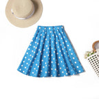 Princesses Dresses for Girls Kids Toddler Baby Girls Spring Summer Polka Dot Cotton Skirts Clothes Elastic Waist Dress
