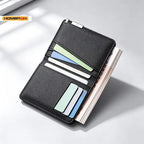 HOMEFISH Men Ultra Thin Vertical Mini Wallet Multi Card Slots Credit Card Holder Compact Short Purse Daily Carry