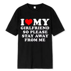 I Love My Boyfriend Clothes I Love My Girlfriend T Shirt Women Summer Manga Graphic Short Sleeve Tee Soft Female