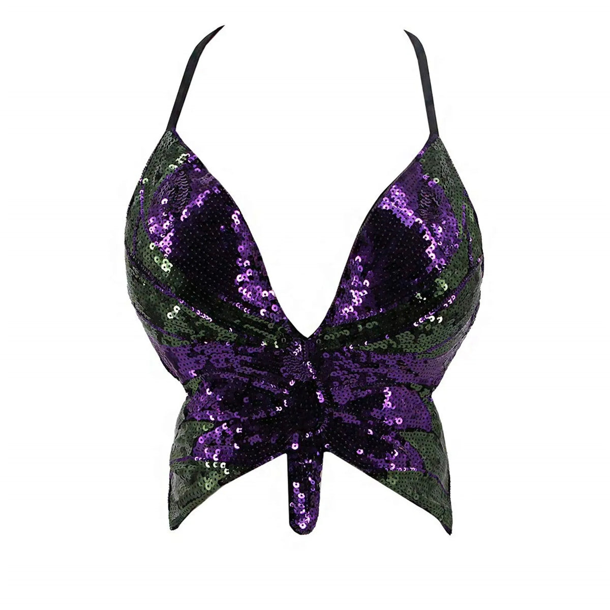 2025 Sparkly Sequin Crop Top Women Clothing Bandage Backless Dance Vest Vintage Party Camisole Tank Tops Clubwear Glitter Outfit