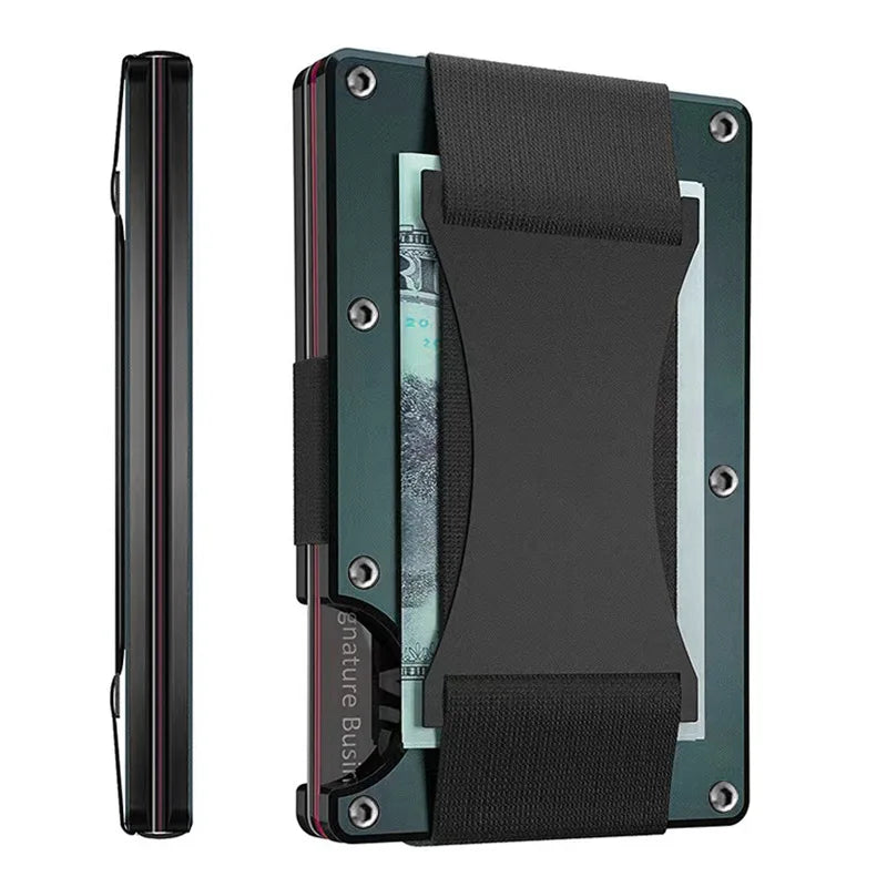 Forged Carbon Fiber Mini Slim Wallet Case Organizer for Men Cartera Tarjetero Hombre Cashback Credit Card Holder Luxury Gift