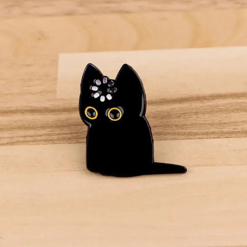 1Pcs  Loading "Black Cat Brooch Multi functional Cat Brooch Creative Backpack Badge