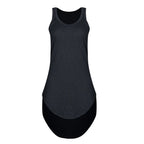 Women's Summer Dresses Casual Women Summer Plus Size Tank Dresses Solid Color Mini Dress U Neck Cotton Women Bridal Shower Dress